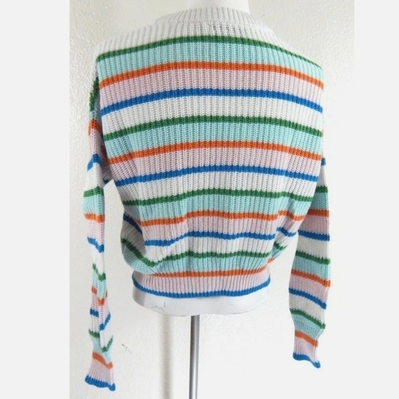 Urban Outfitters Andi Pastel Striped Crewneck - Picture 3 of 4